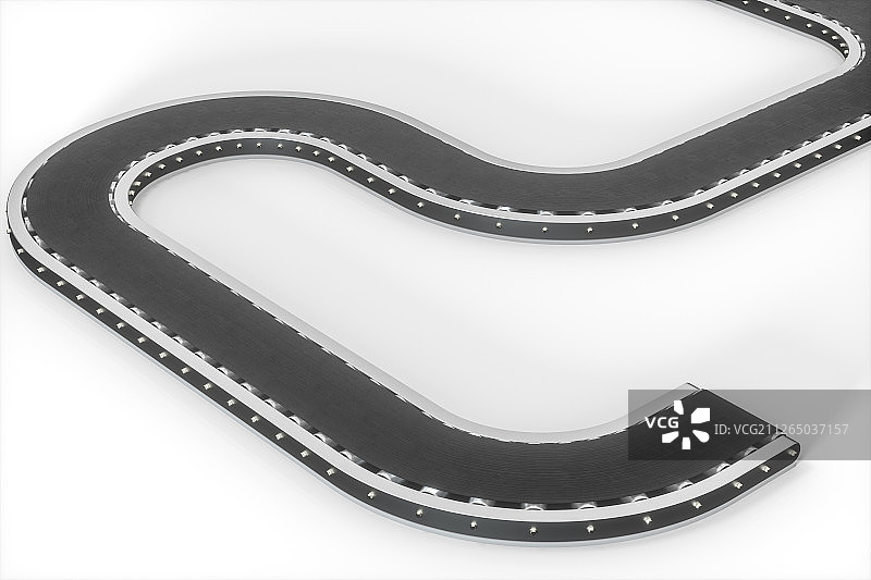 机械传送带与白色背景 三维渲染图片素材