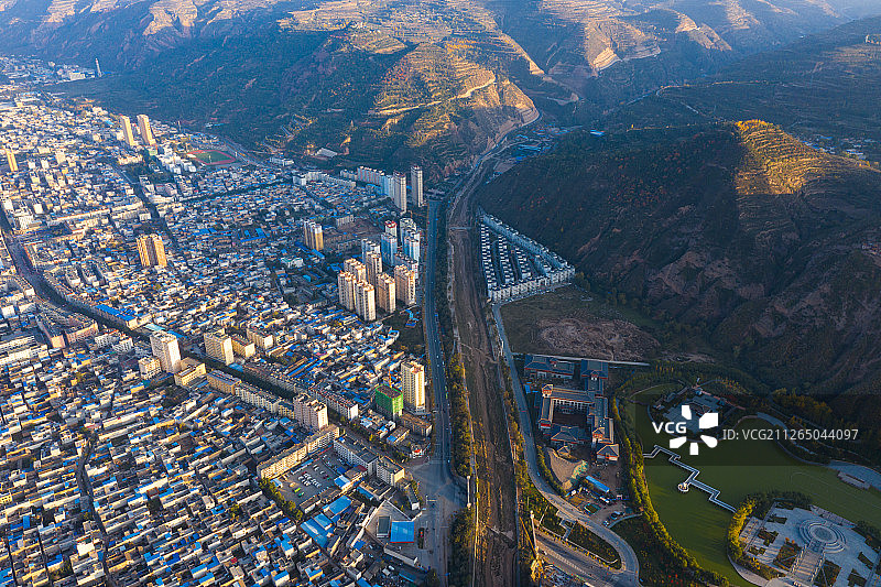 甘肃天水甘谷县航拍风光-3图片素材