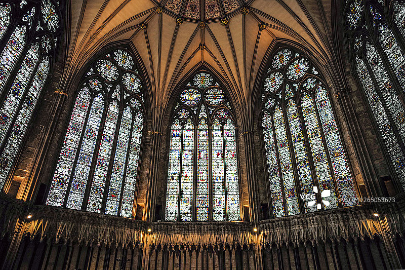英国约克大教堂花窗图片素材