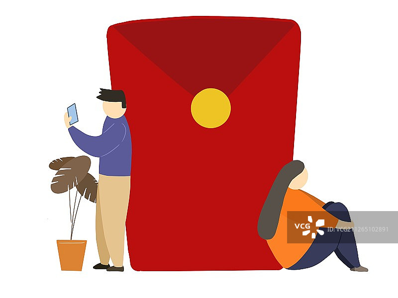 扁平化红包理财图片素材