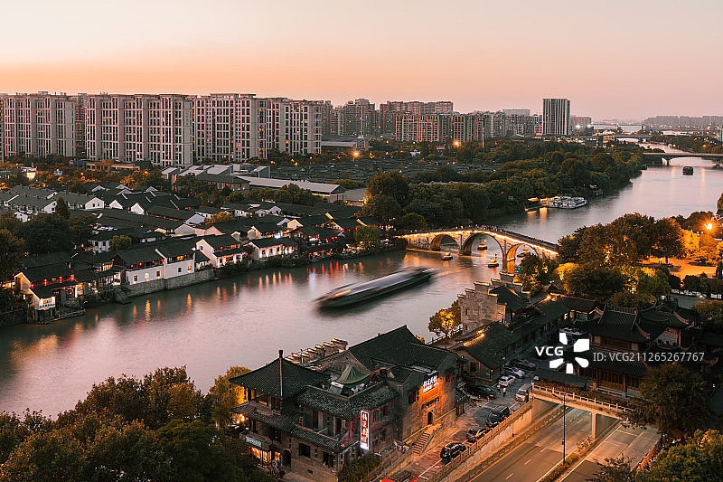 杭州拱宸桥夜景图片素材