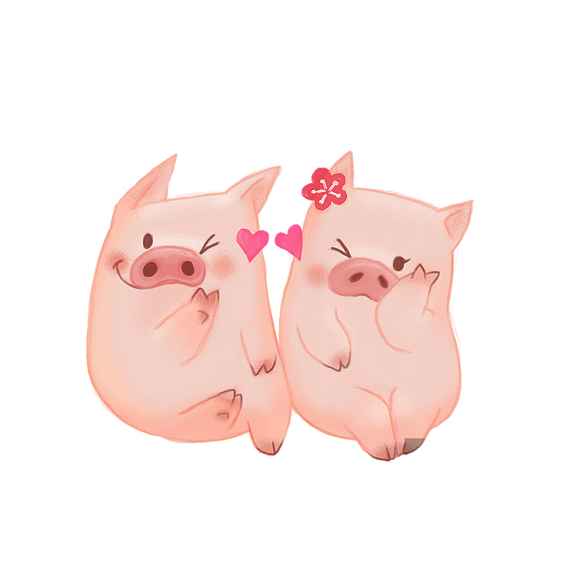 可爱小猪插图图片素材