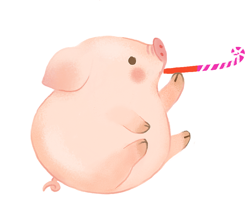 可爱小猪插图图片素材