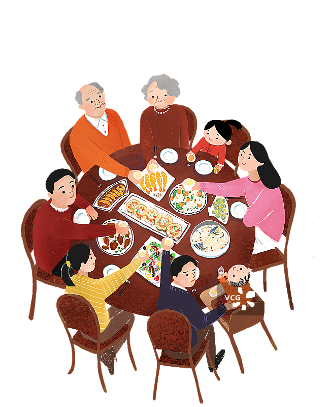 团圆饭图片素材