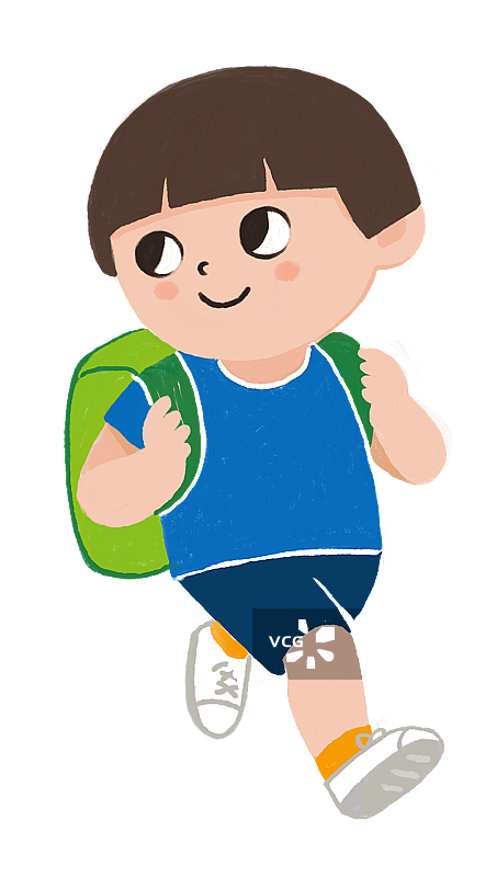 上学放学的男孩图片素材