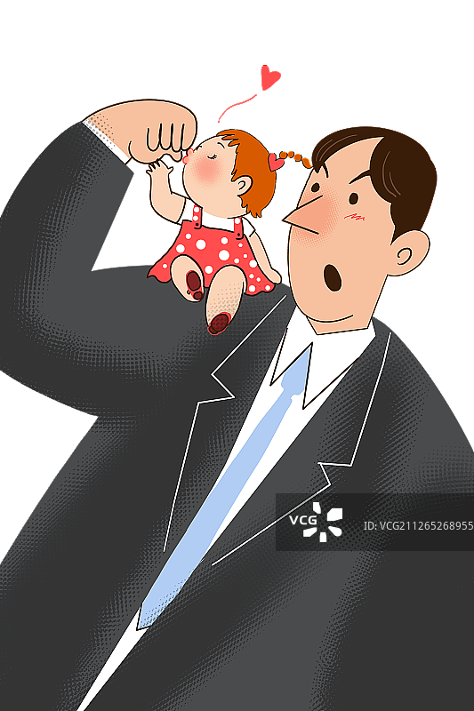 父亲和女儿图片素材