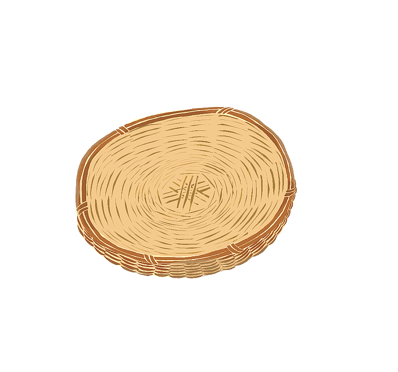 竹编筐簸箕图片素材