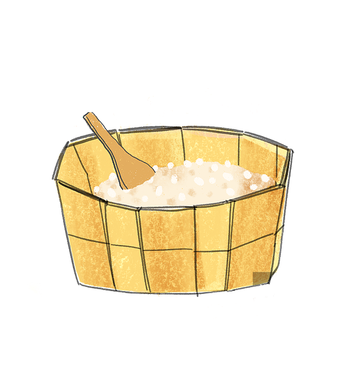 木桶里的米饭图片素材