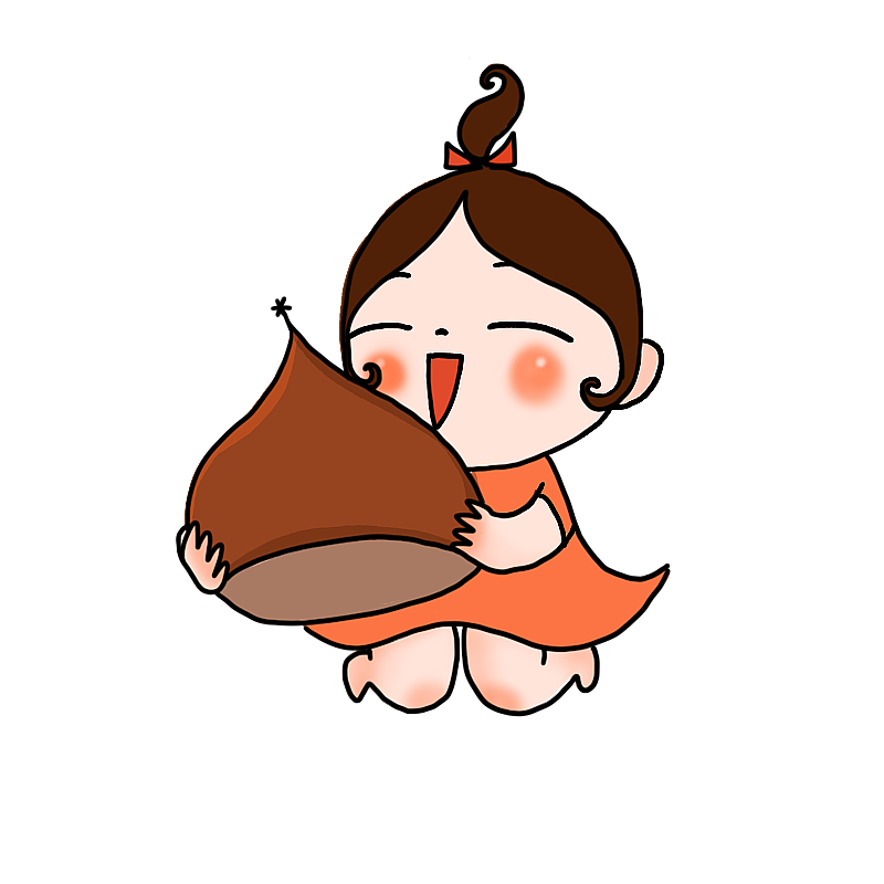 举个栗子的Q版女孩图片素材