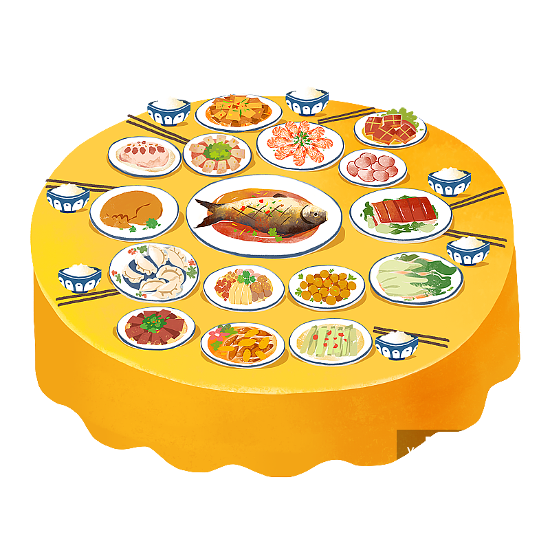 年夜饭菜品图片素材