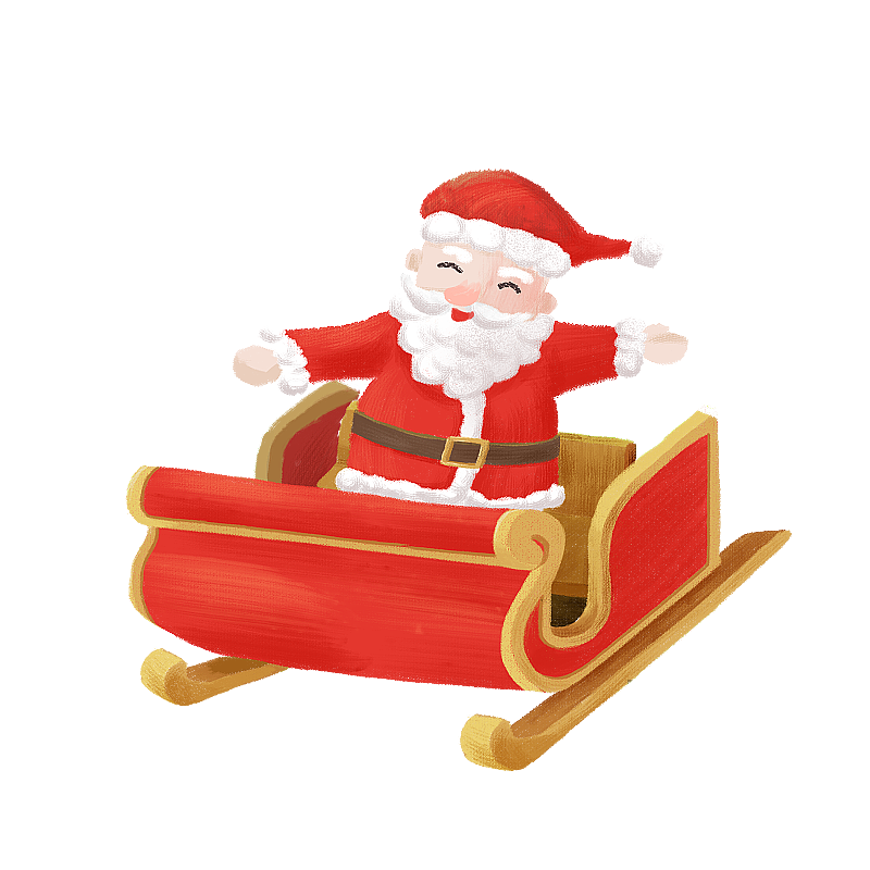 坐雪橇的圣诞老人图片素材