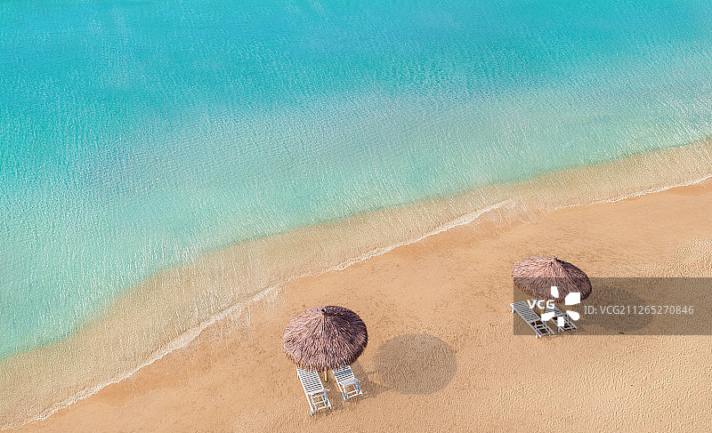 航拍海边沙滩图片素材