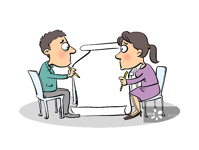 夫妻签署合约图片素材