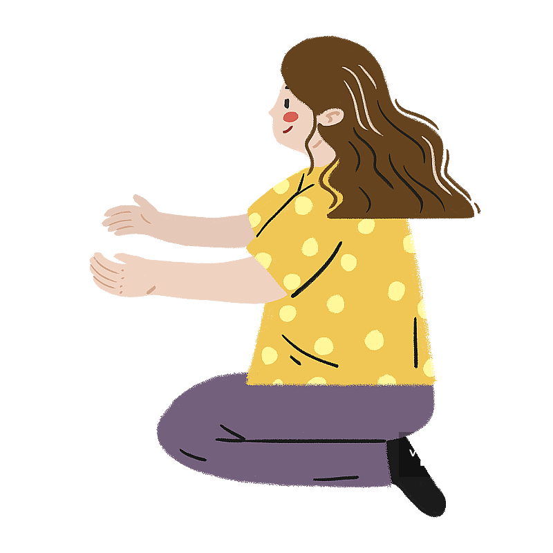 跪坐的女人图片素材