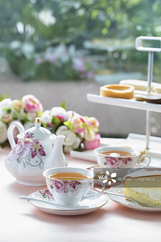健康养生的英式下午茶点图片素材