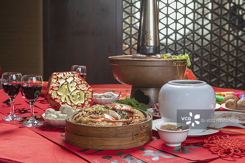丰盛味美的年夜饭图片素材