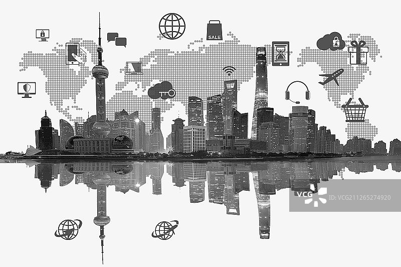 5G大数据作用在了城市通讯中图片素材