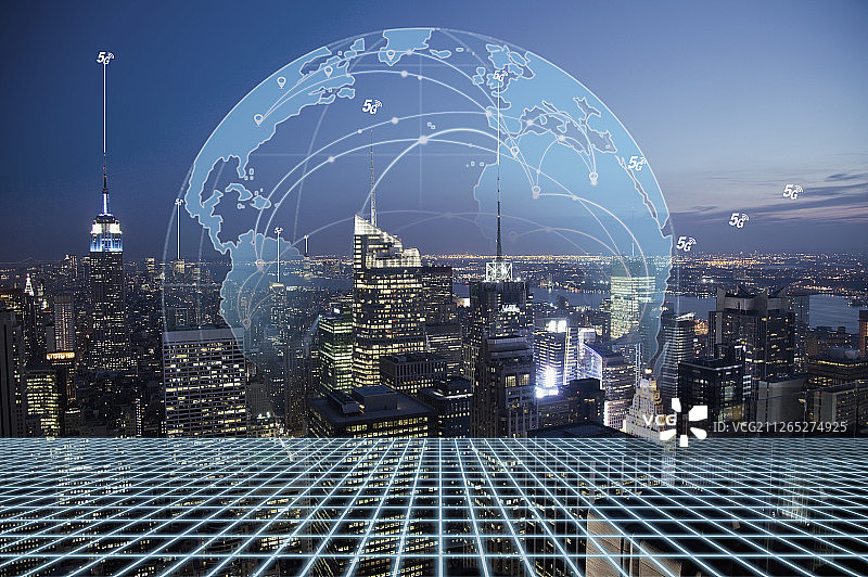 5G大数据作用在了城市通讯中图片素材