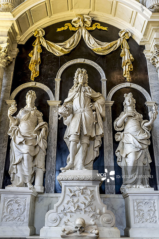 英国多塞特郡舍伯恩修道院华丽内景图片素材