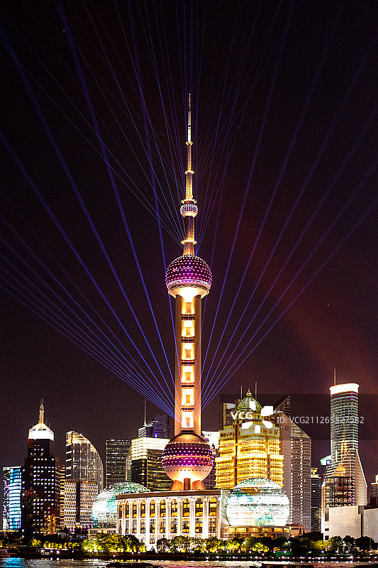 上海陆家嘴灯光秀图片素材