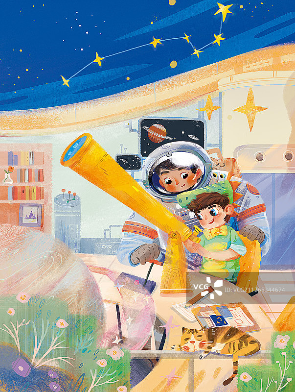 科技馆天文望远镜图片素材