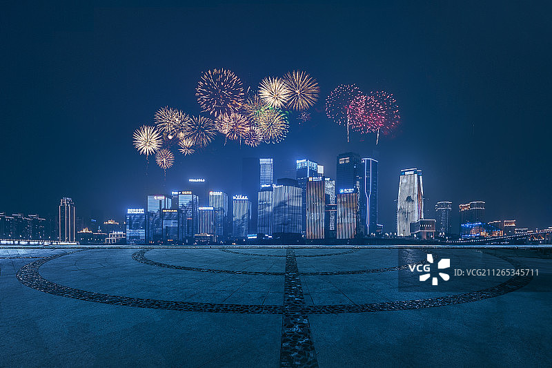 重庆烟花夜景图片素材