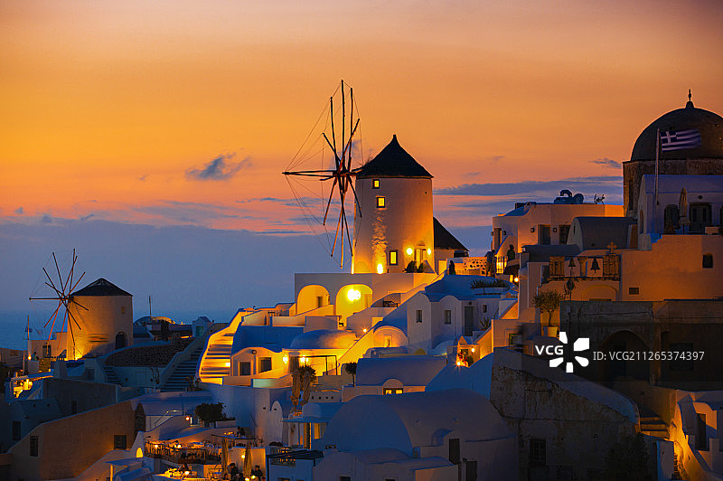 希腊圣托里尼的建筑物风景图片素材