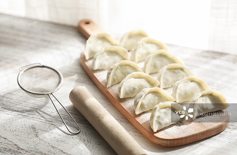 排列整齐的饺子图片素材