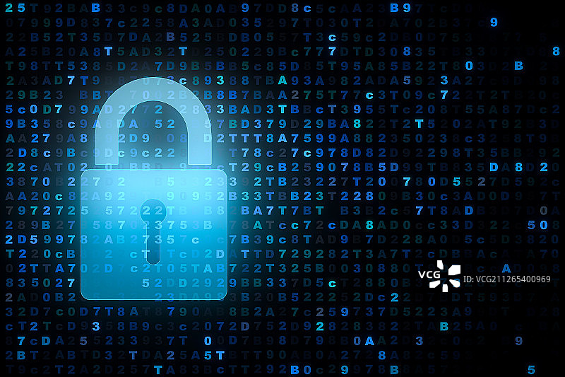 3D二进制密码锁图片素材