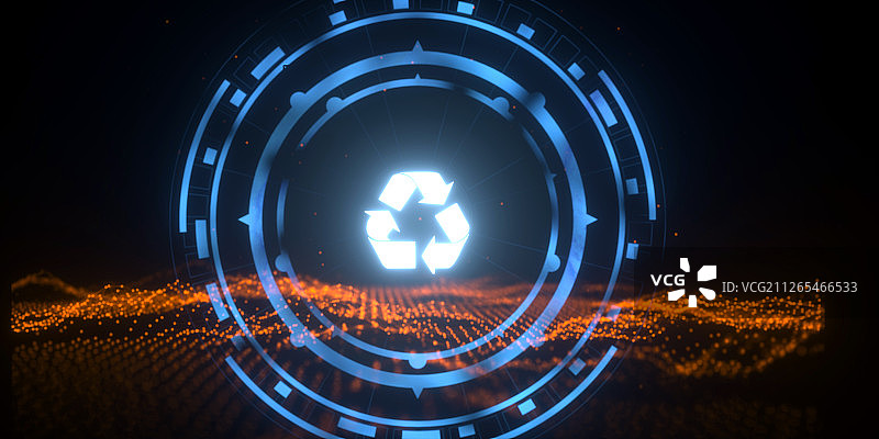 3D抽象人工智能循环利用图片素材