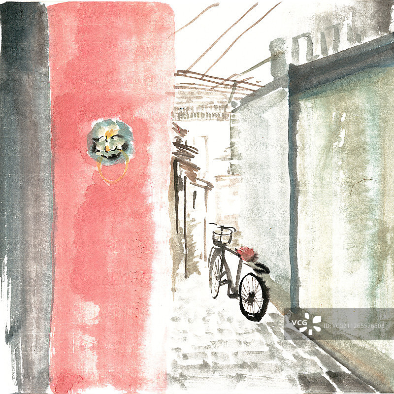 宁静的小巷图片素材