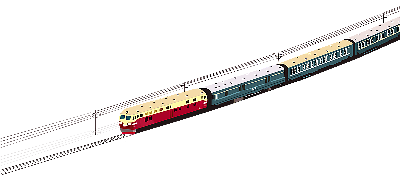 春运途中的火车图片素材