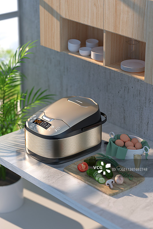 三维图形电饭煲图片素材