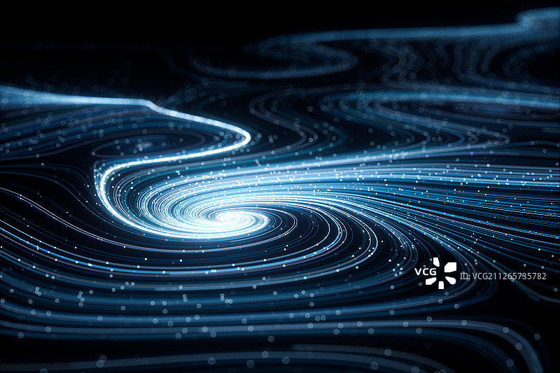 3D抽象科技线背景图片素材
