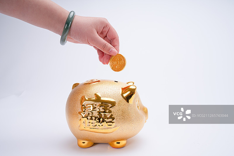 金猪存钱罐图片素材