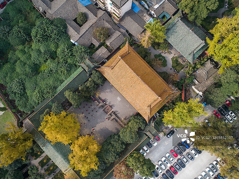 四川崇州罨画池公园图片素材