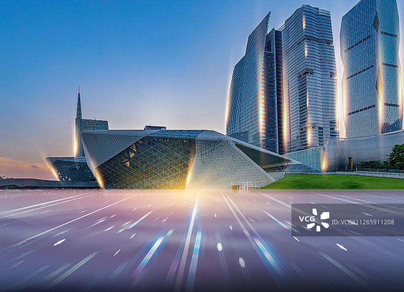 光线智能未来科技感商务房地产广告创意广州大剧院金融城市中心图片素材