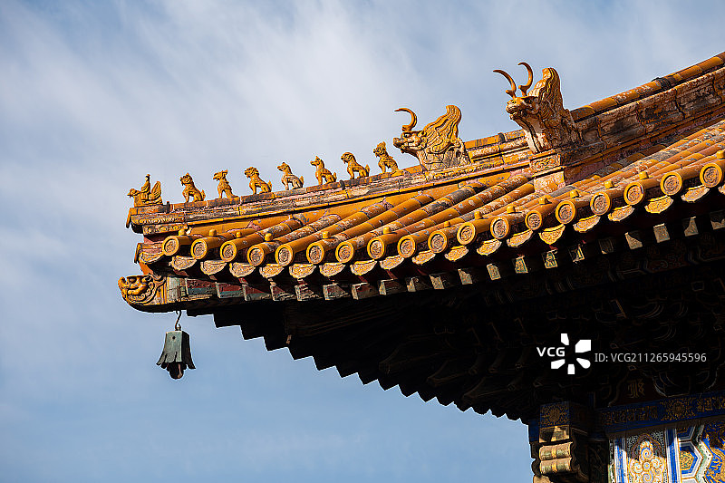 北京雍和宫中国古建筑景观图片素材