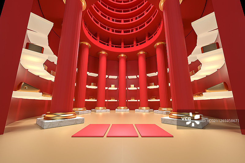 3D复古空间图片素材