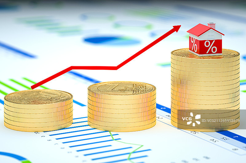 3D金融市场走向图标图片素材