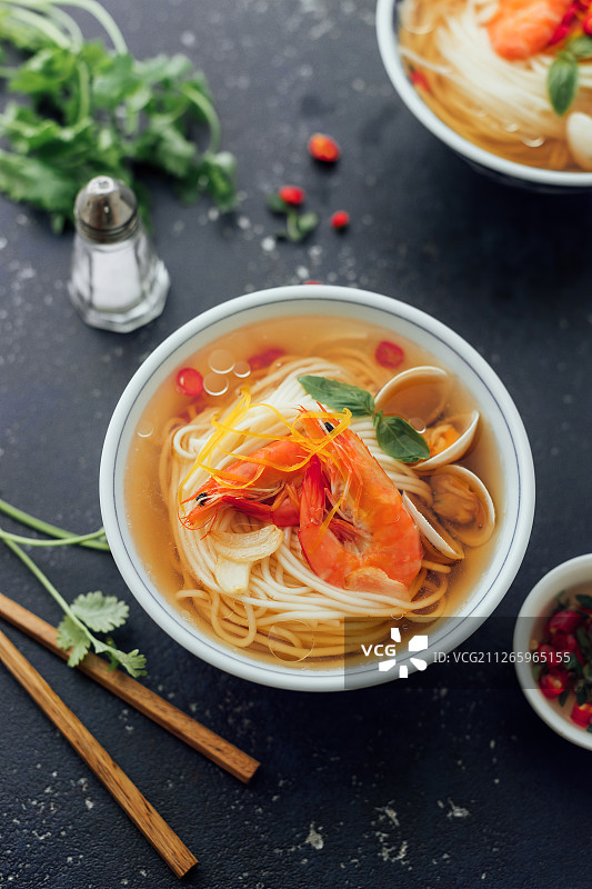 鲜虾面图片素材