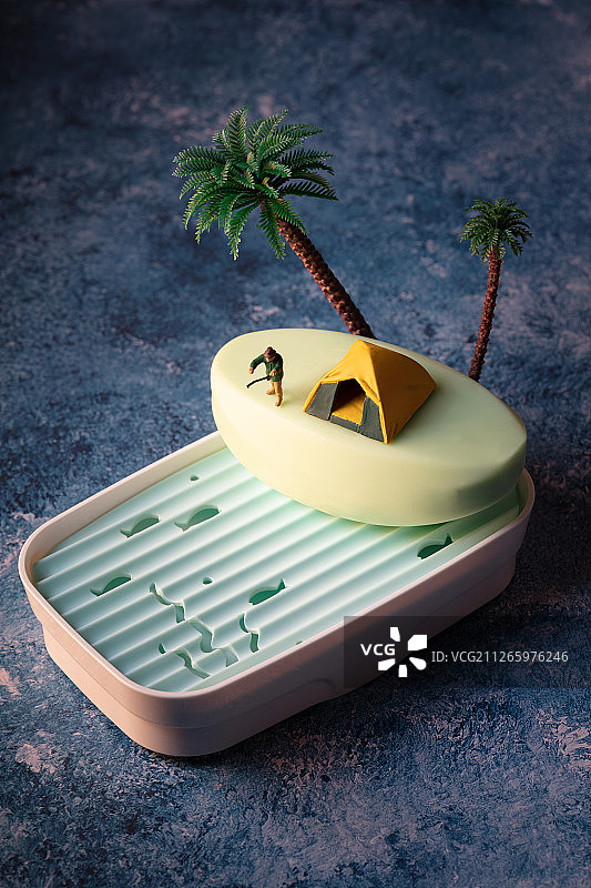 肥皂盒海洋漂流钓鱼图片素材