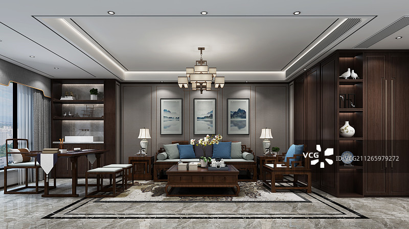 高档居家客厅图片素材