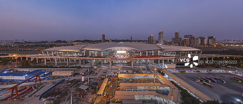 广州南站航拍图片素材