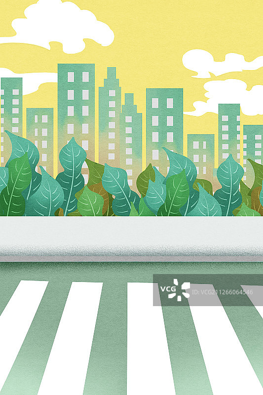 城市马路插画背景图片素材