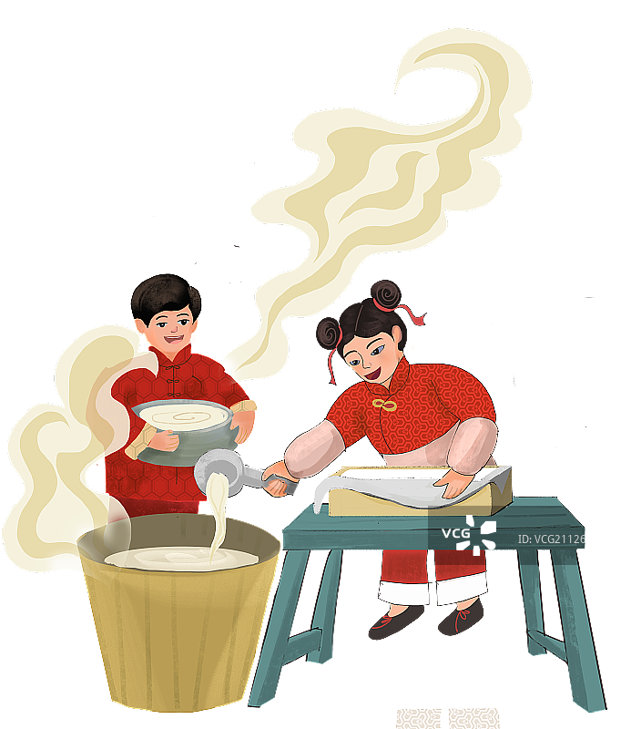 做豆腐二图片素材