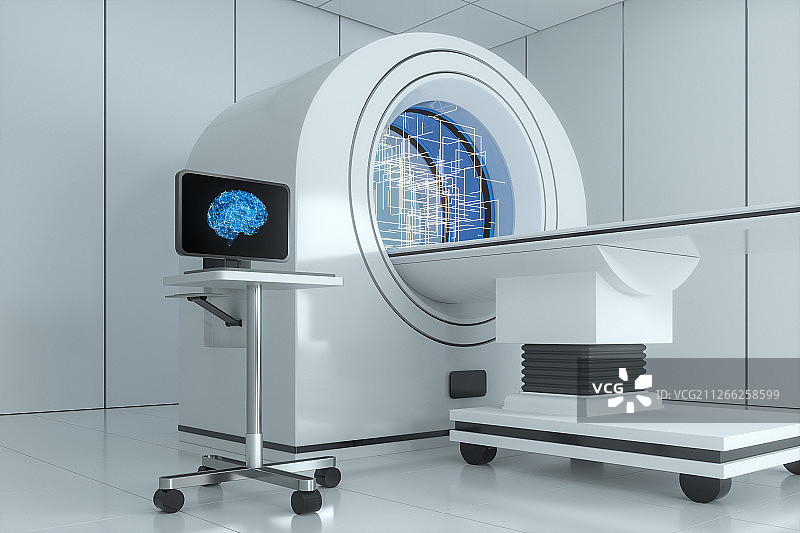 医疗设备CT机 现代医疗设施 三维渲染图片素材