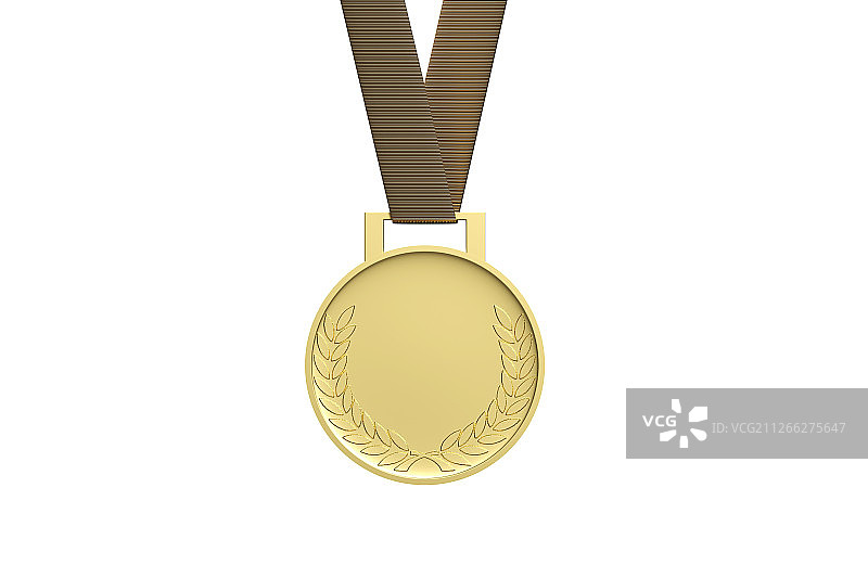 金牌白色背景上的奖牌三维图形图片素材