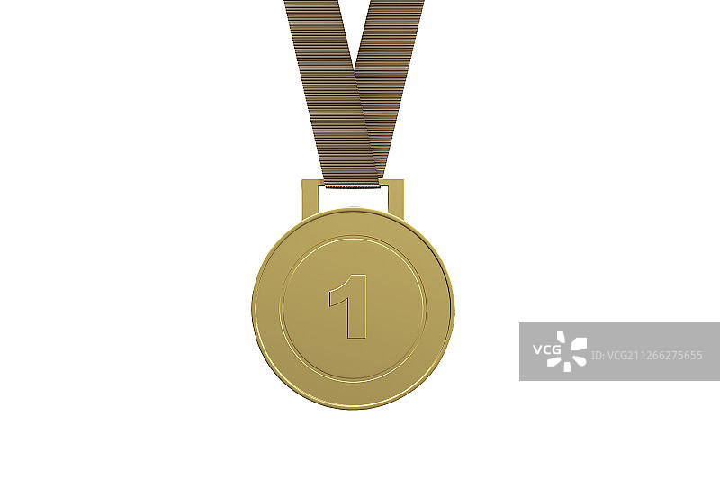 金牌白色背景上的奖牌三维图形图片素材
