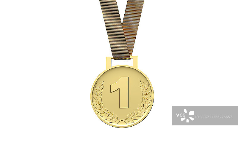 金牌白色背景上的奖牌三维图形图片素材